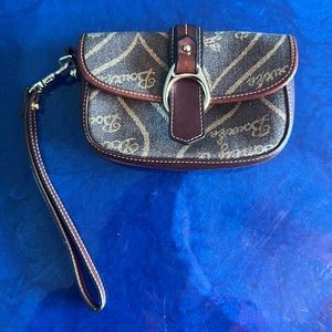 Dooney & Bourke Brown Heart Wristlet